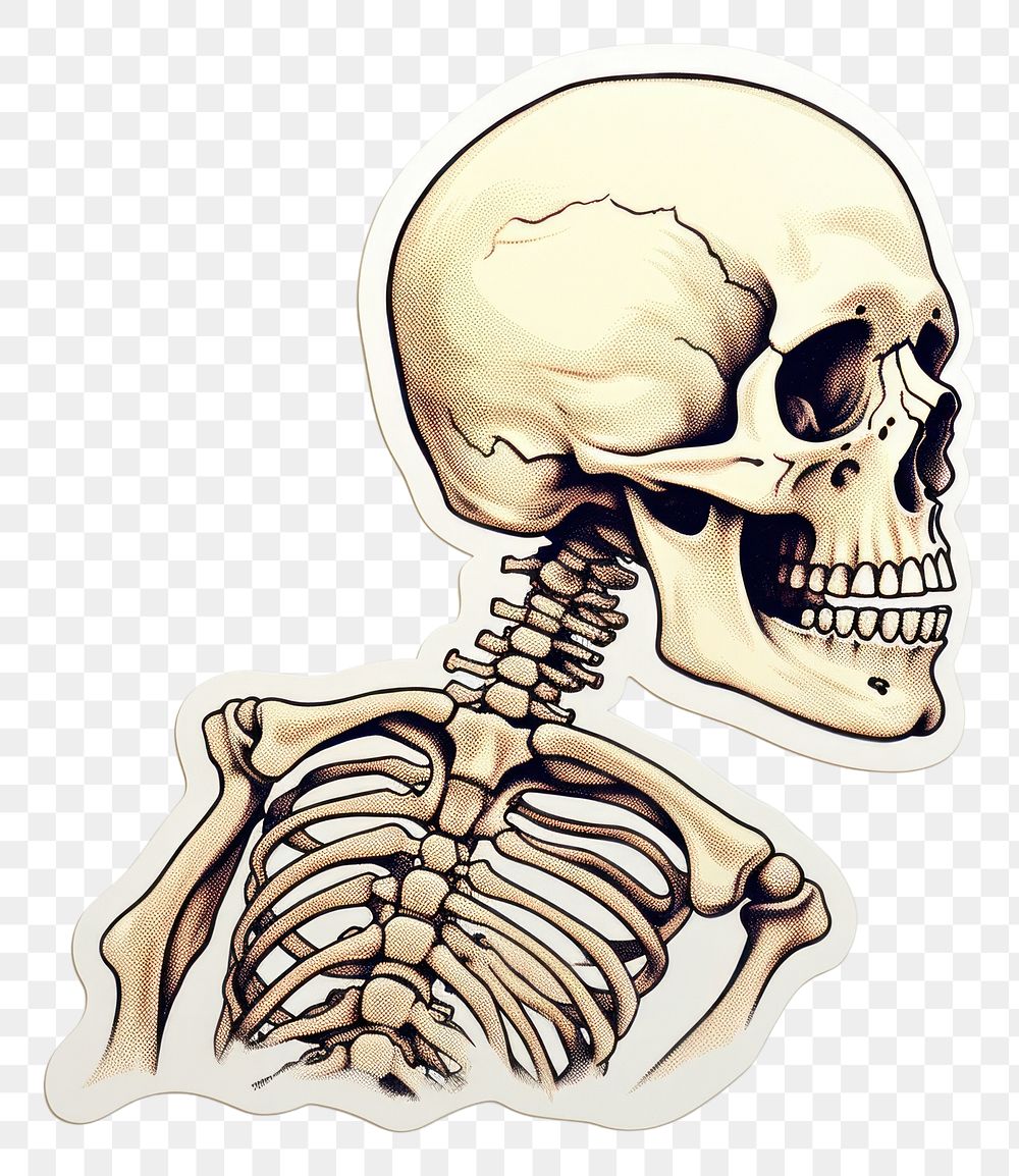 PNG  Bone Sticker bone representation anthropology.