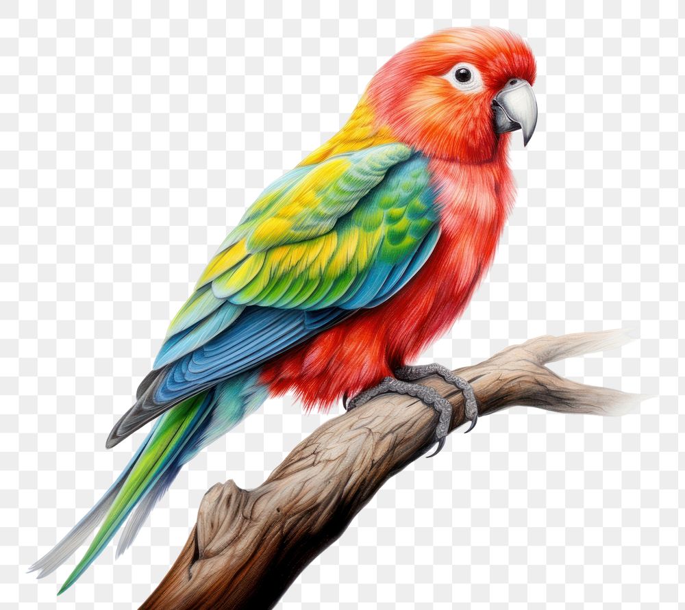PNG  Love Bird bird parrot animal. AI generated Image by rawpixel.