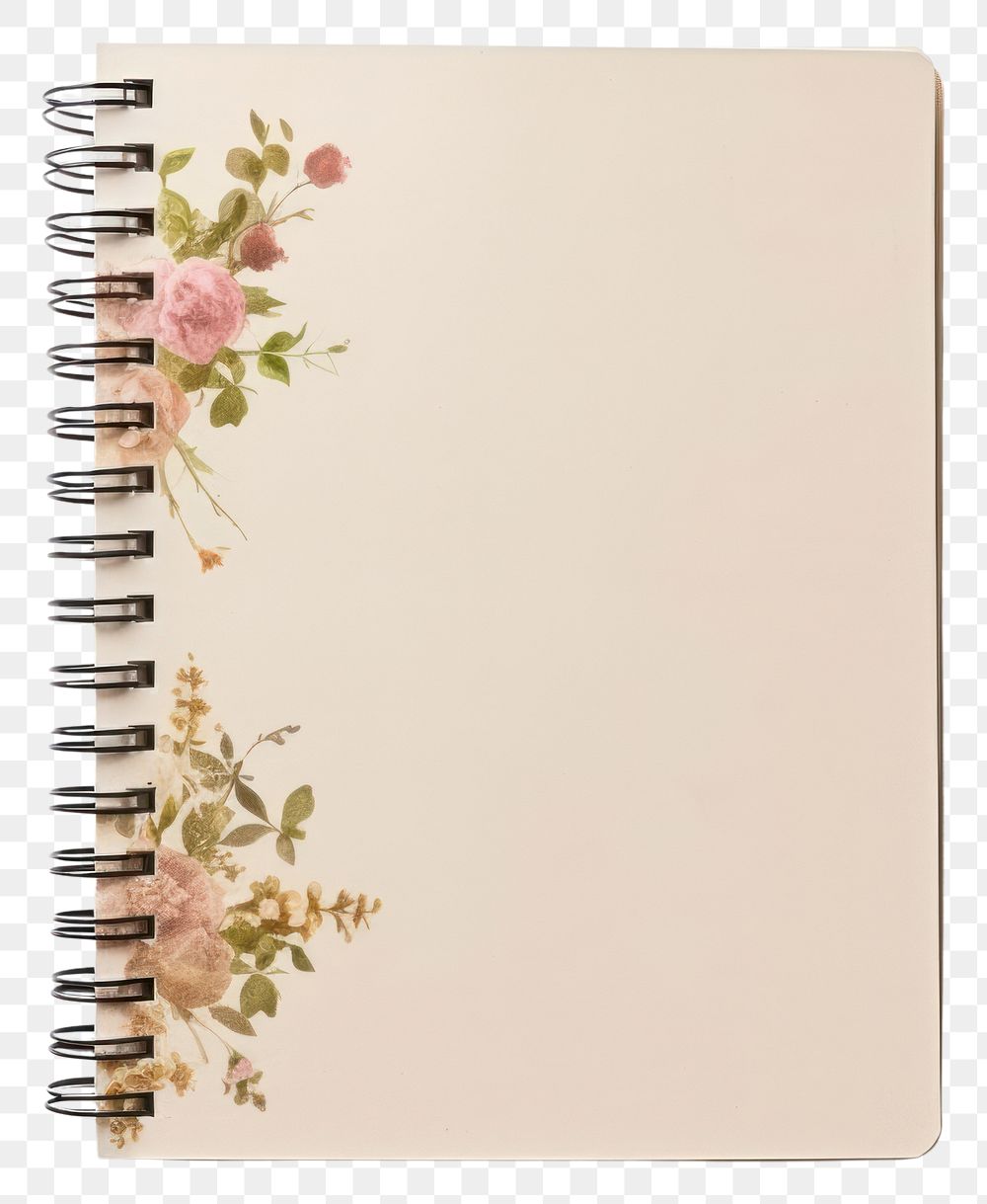 PNG Vintage notebook diary publication calligraphy. AI generated Image by rawpixel.