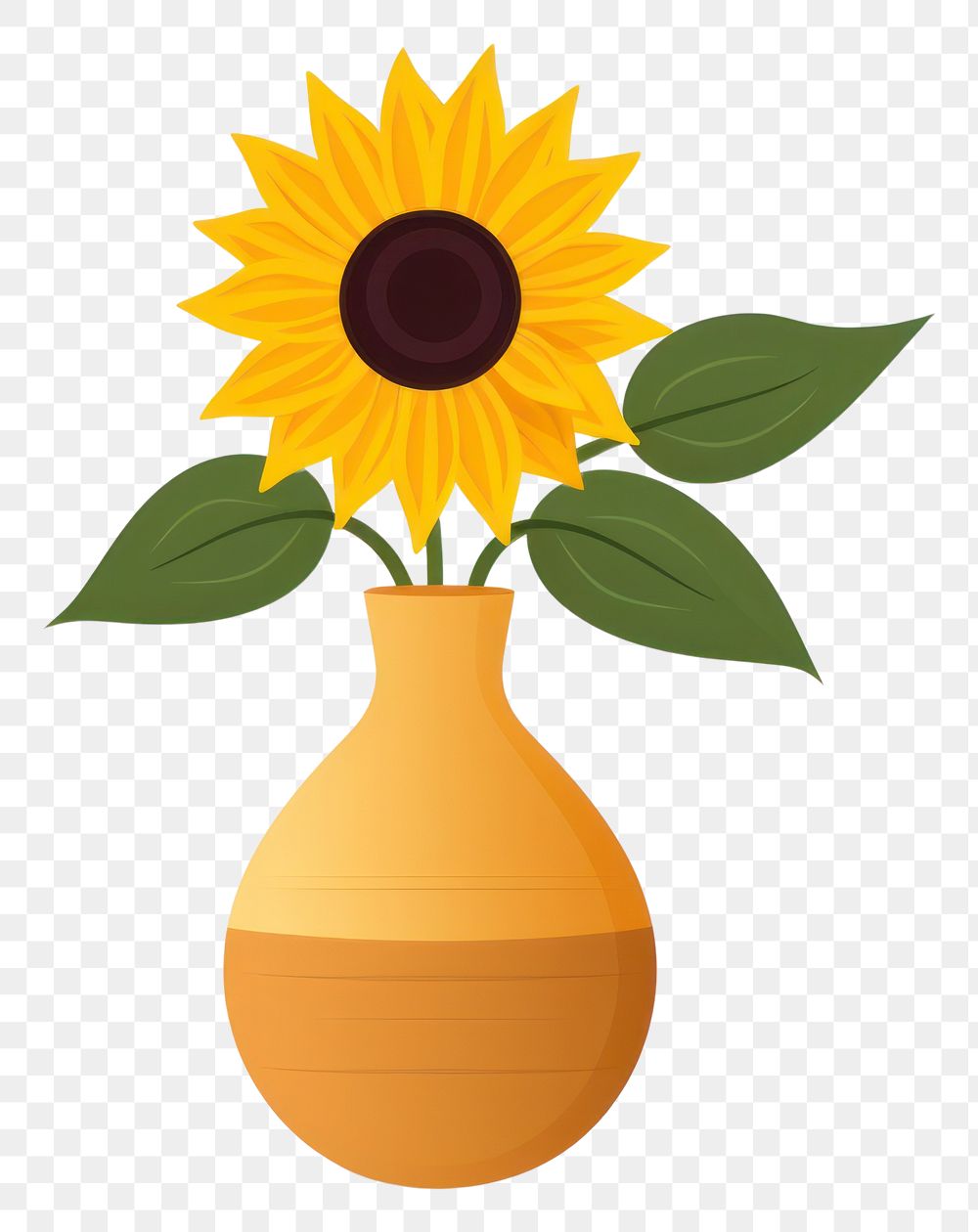 PNG Sunflower sunflower vase plant.