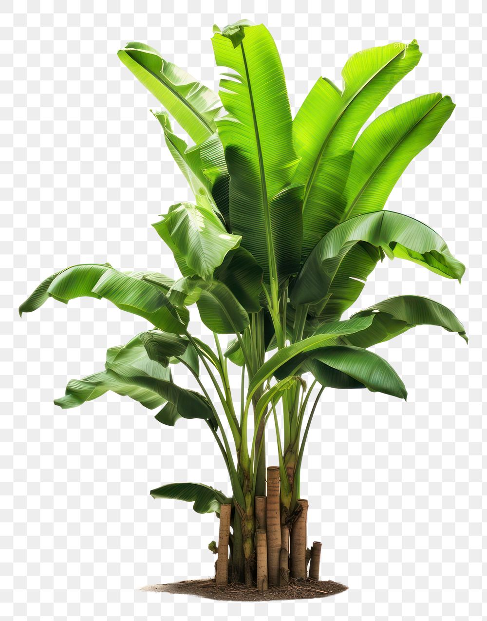 PNG Banana tree plant leaf white background.