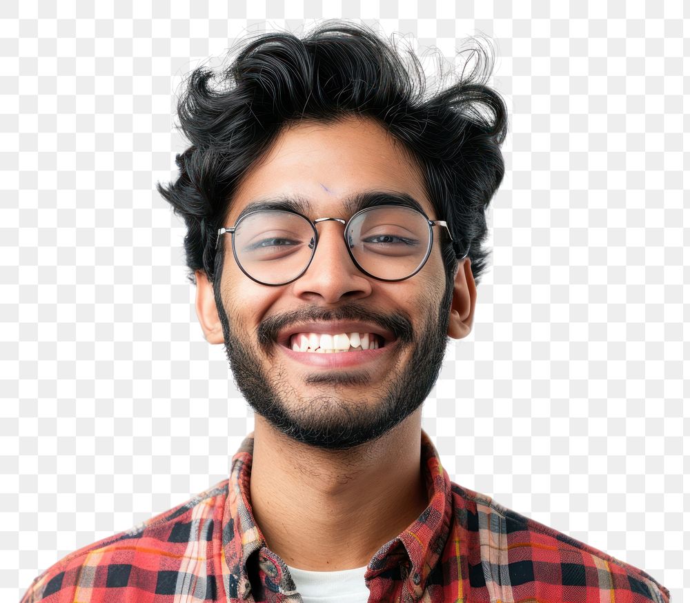 PNG Fashionable indian man portrait adult smile.
