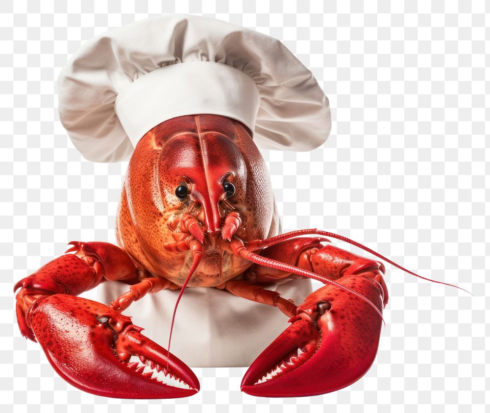 PNG Lobster seafood red white background.