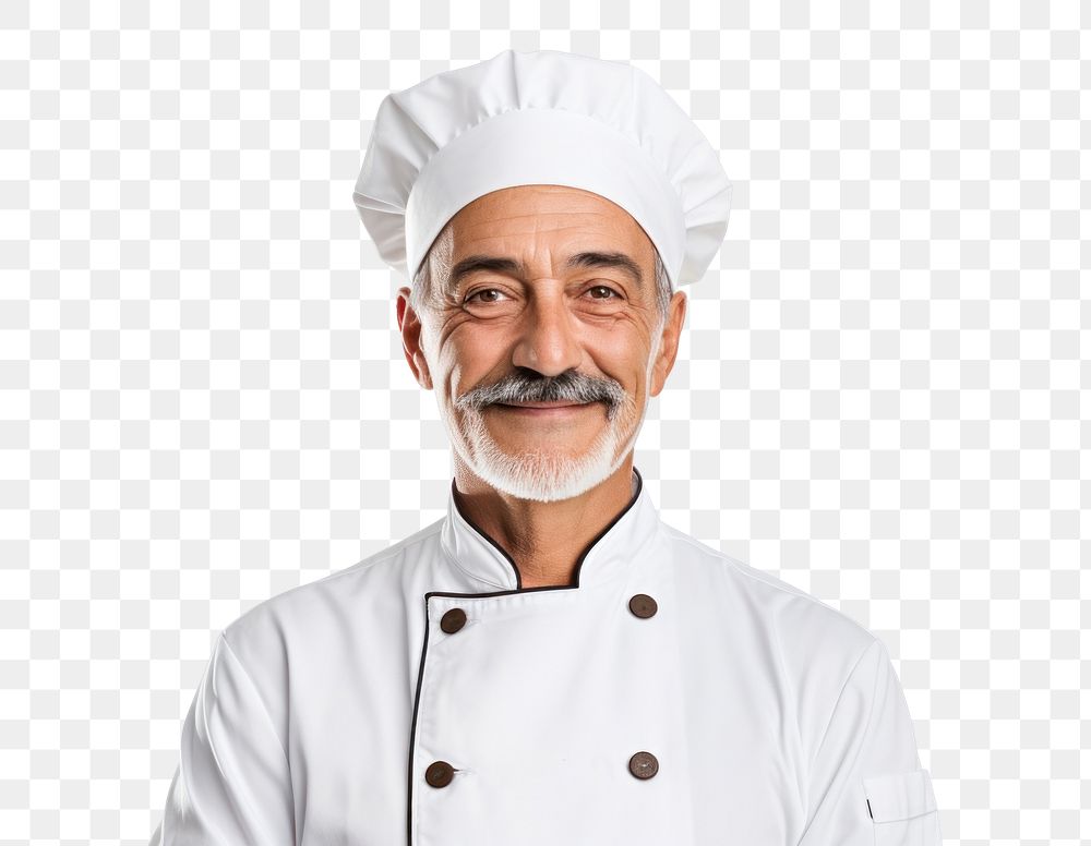 PNG An Italian chef smiling adult white background protection.
