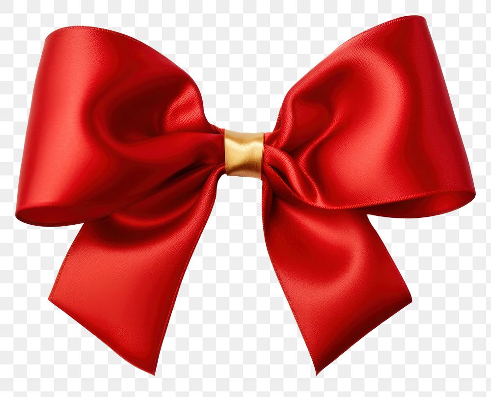 PNG Bow ribbon gold red.
