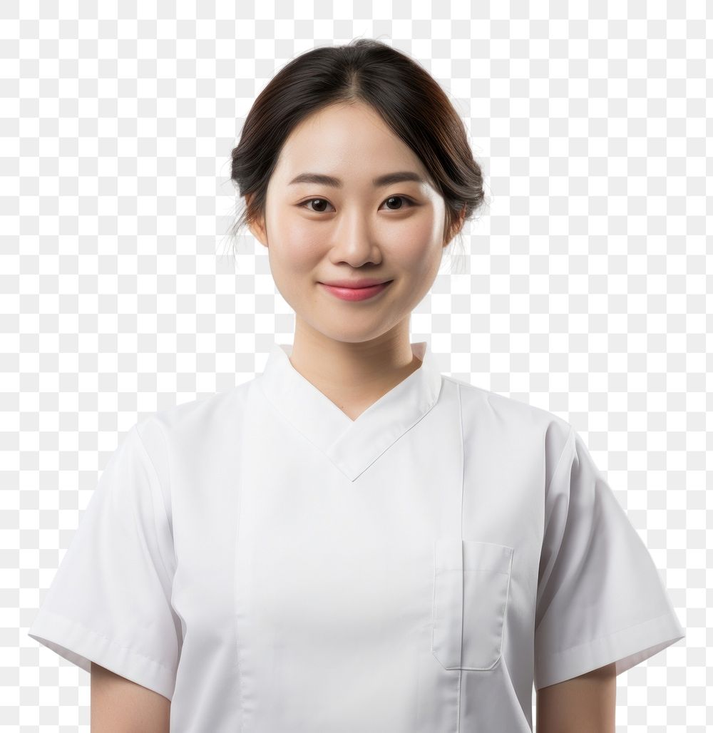 PNG Female nurse blouse adult white background. AI generated Image by rawpixel.