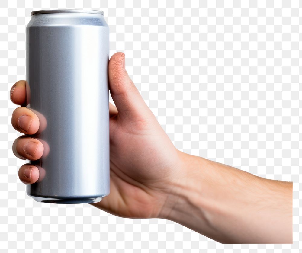 PNG Craft beer holding tin white background.