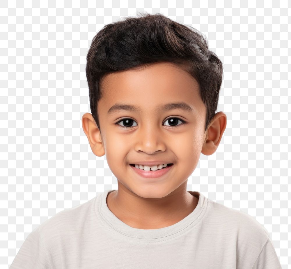 PNG  Indonesian kid portrait child smile.