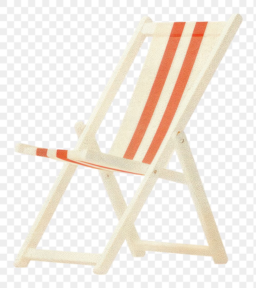 PNG  Beach chair furniture white background relaxation.