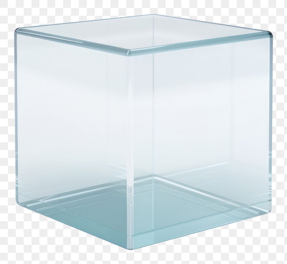 PNG Cube icon glass transparent white background.