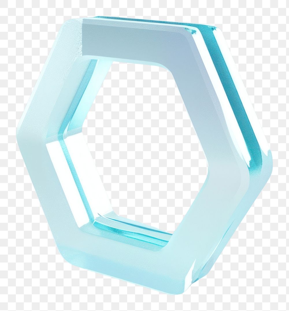 PNG Hexagon icon glass white background simplicity.