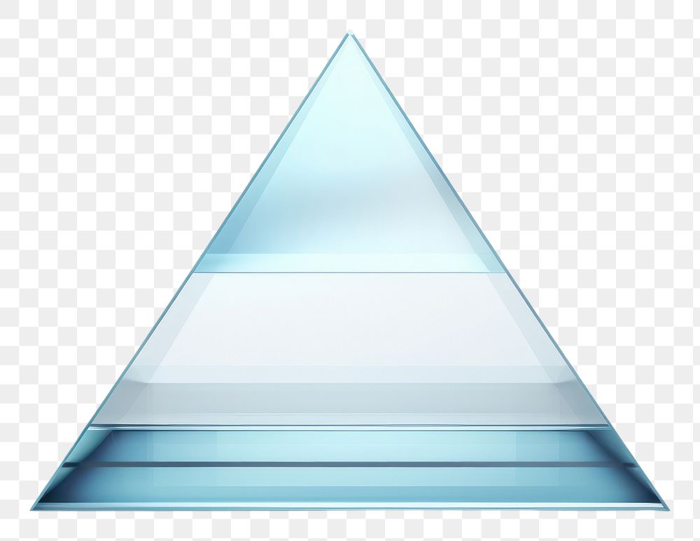 PNG Pyramid icon glass white background simplicity.