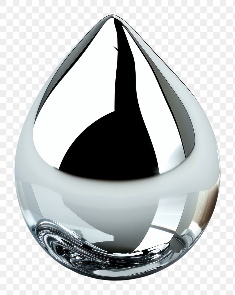 PNG Water drop Chrome material white background simplicity reflection.