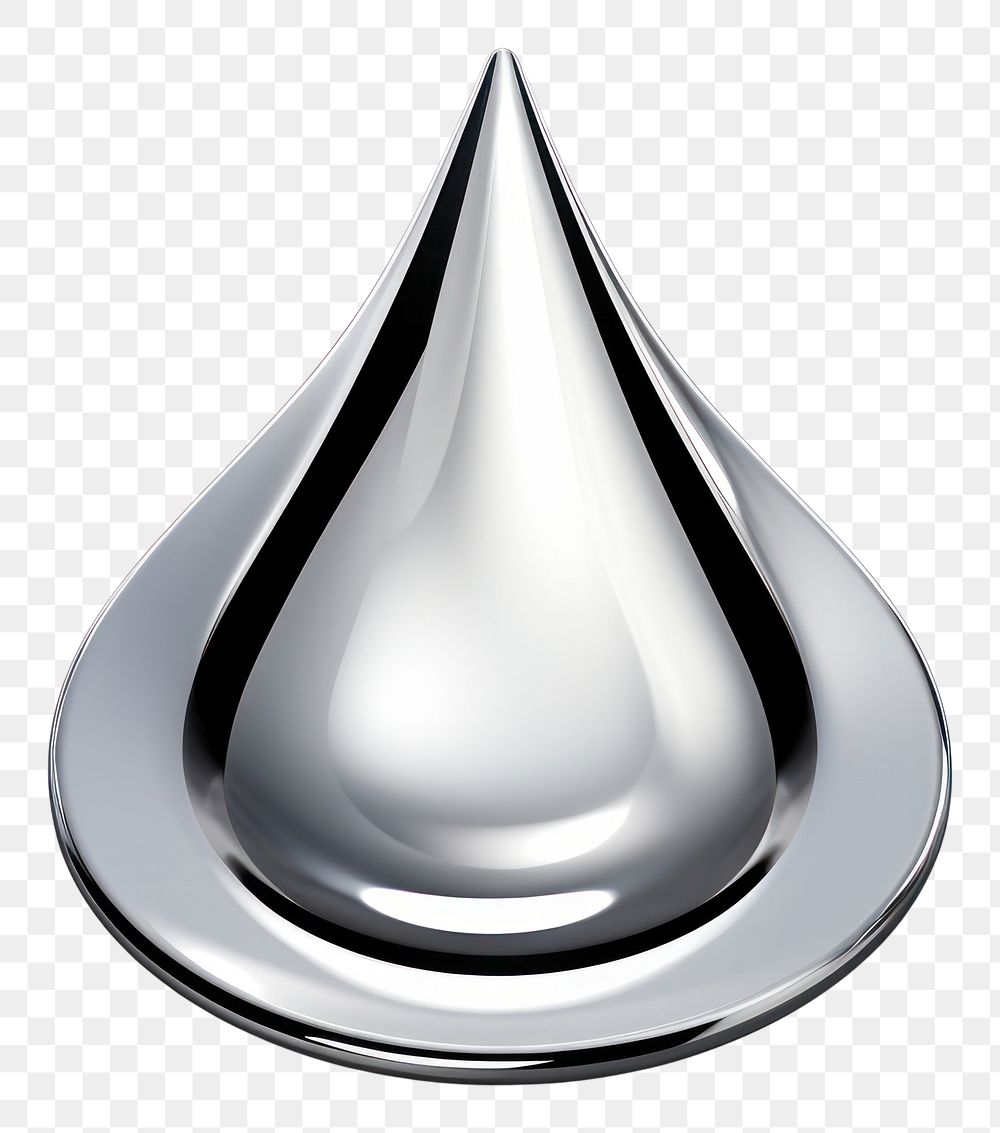 PNG Water drop Chrome material white background simplicity splashing.