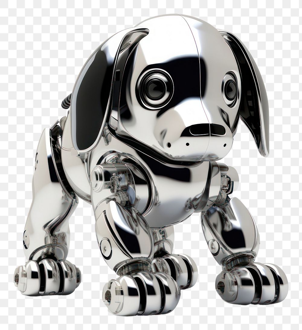 PNG Dog robot Chrome material representation futuristic carnivora.
