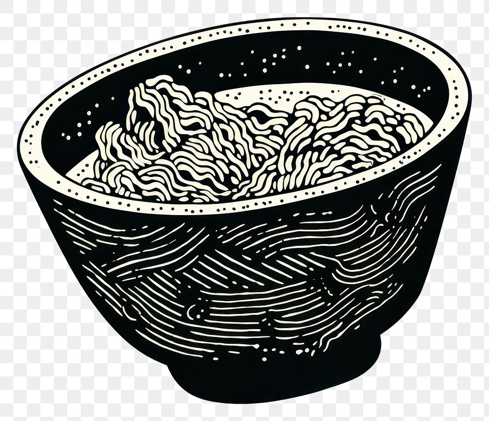 PNG Ramen bowl cartoon pattern.