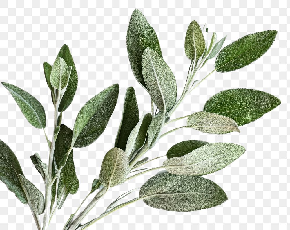 PNG Sage branches plant herbs leaf.