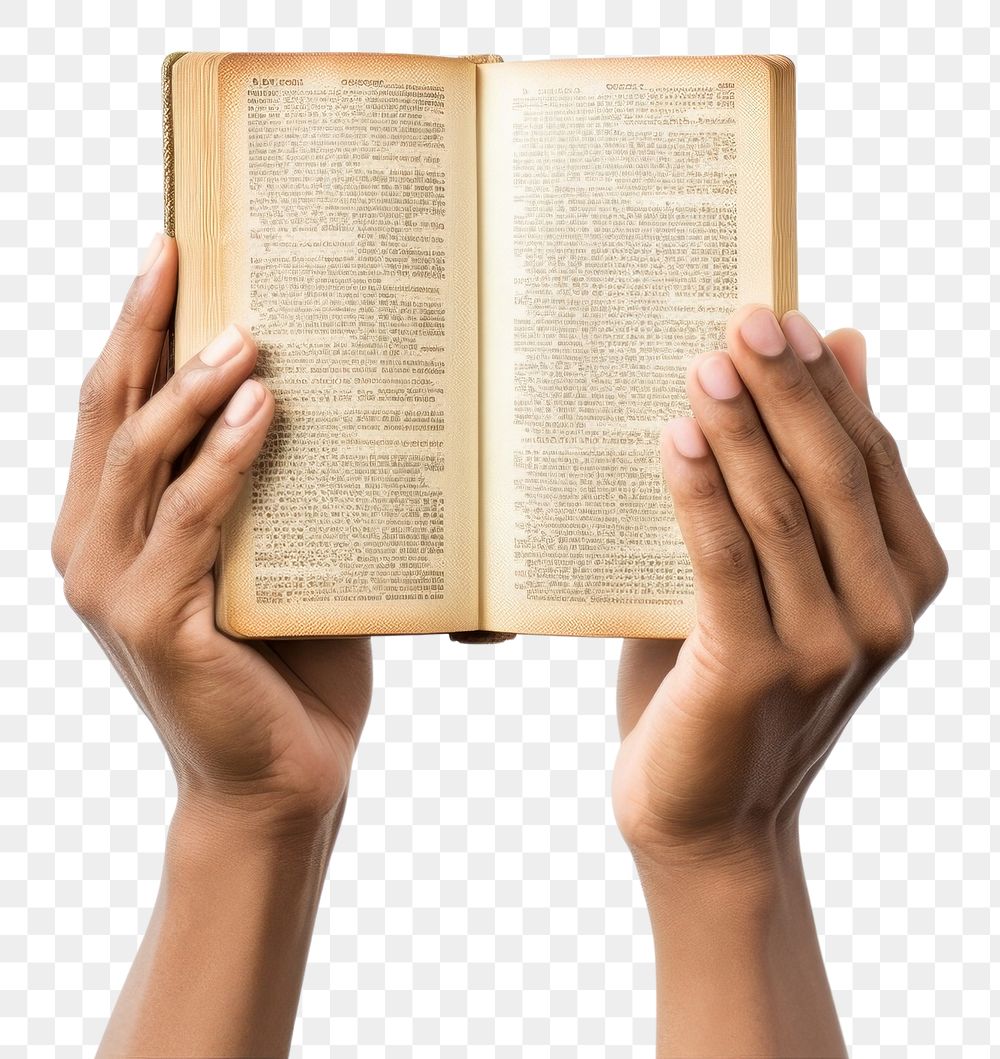 PNG  Hand Holding Bible publication reading holding. AI generated Image by rawpixel.
