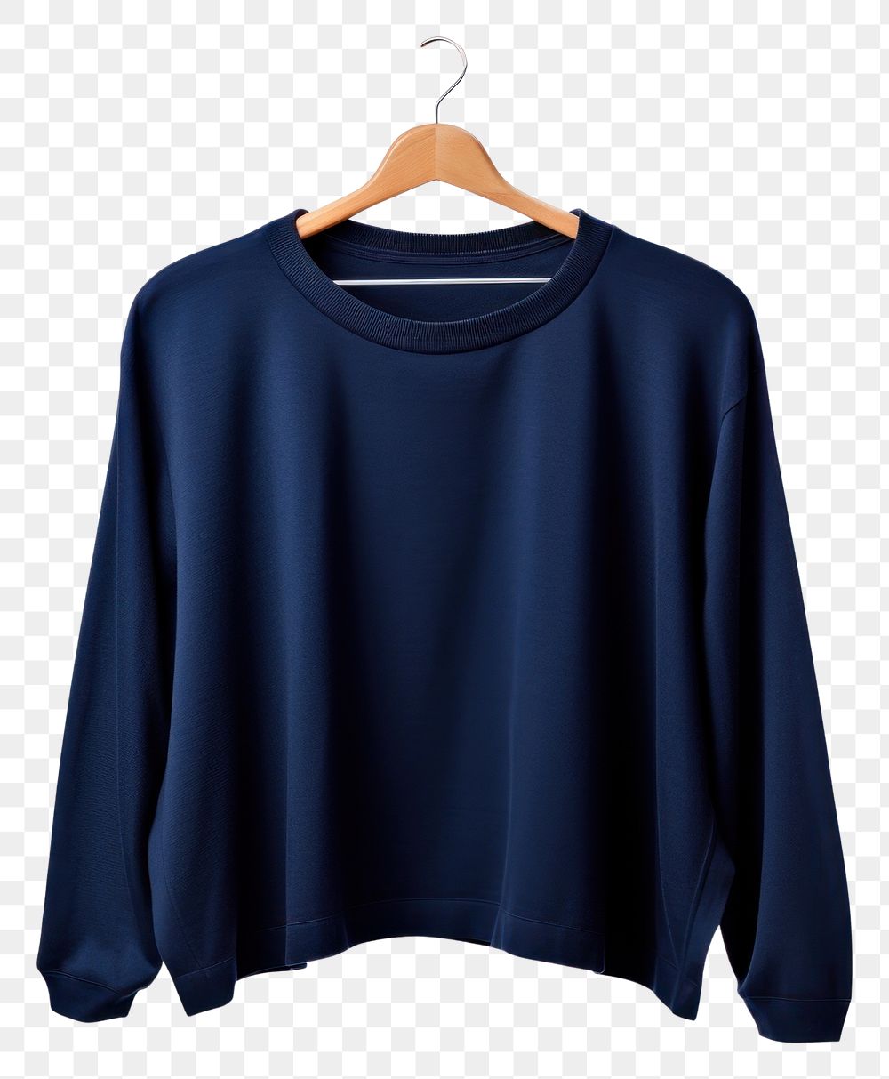 PNG Dark blue color men sweater shirt sweatshirt sleeve blouse. AI generated Image by rawpixel.