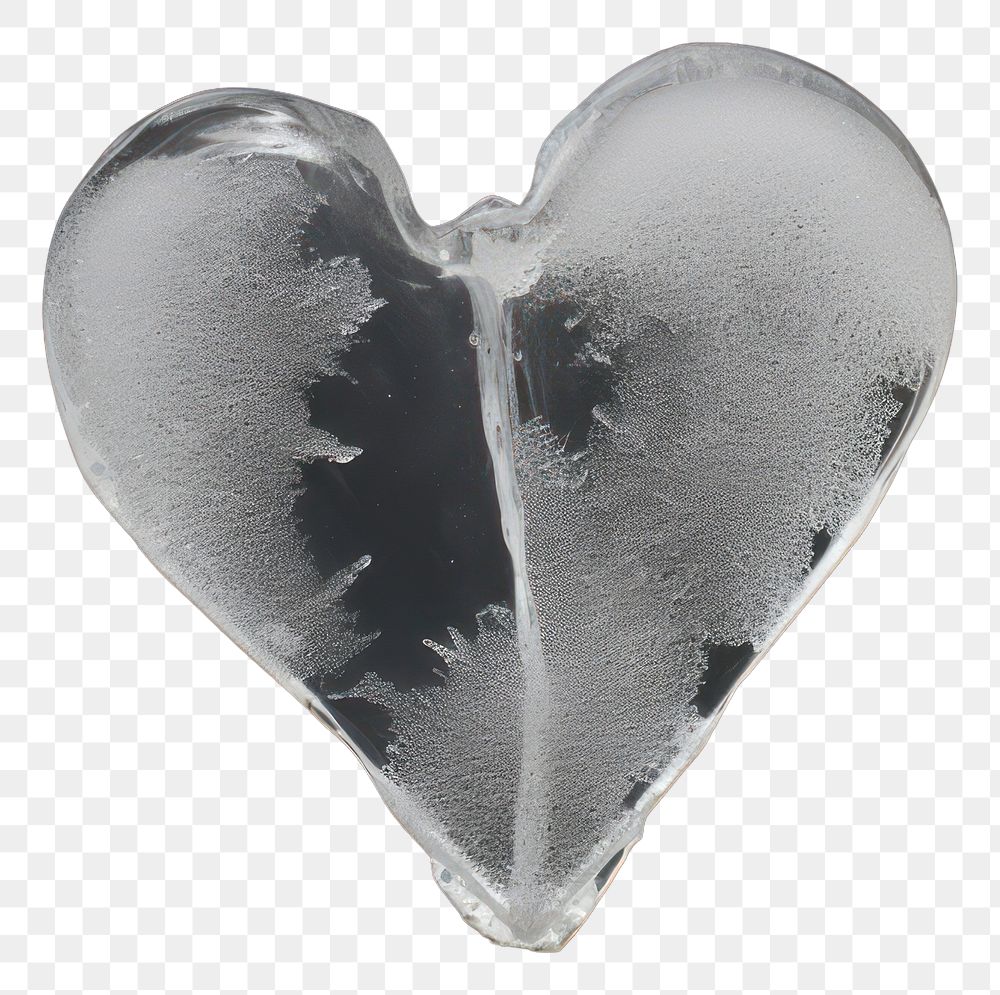 PNG Heart jewelry broken ice.