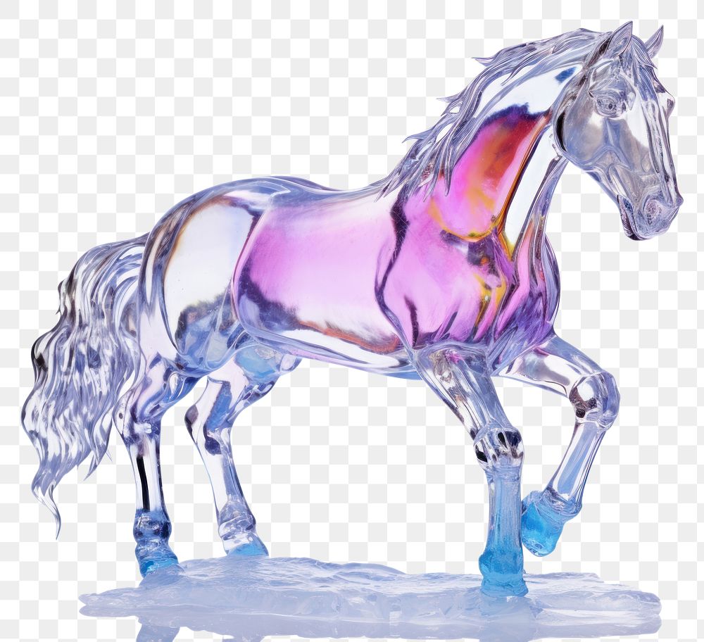 PNG  Horse colored ice animal mammal art.