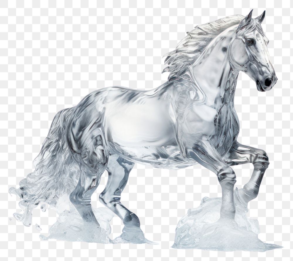 PNG  Horse frosted ice animal mammal sketch.