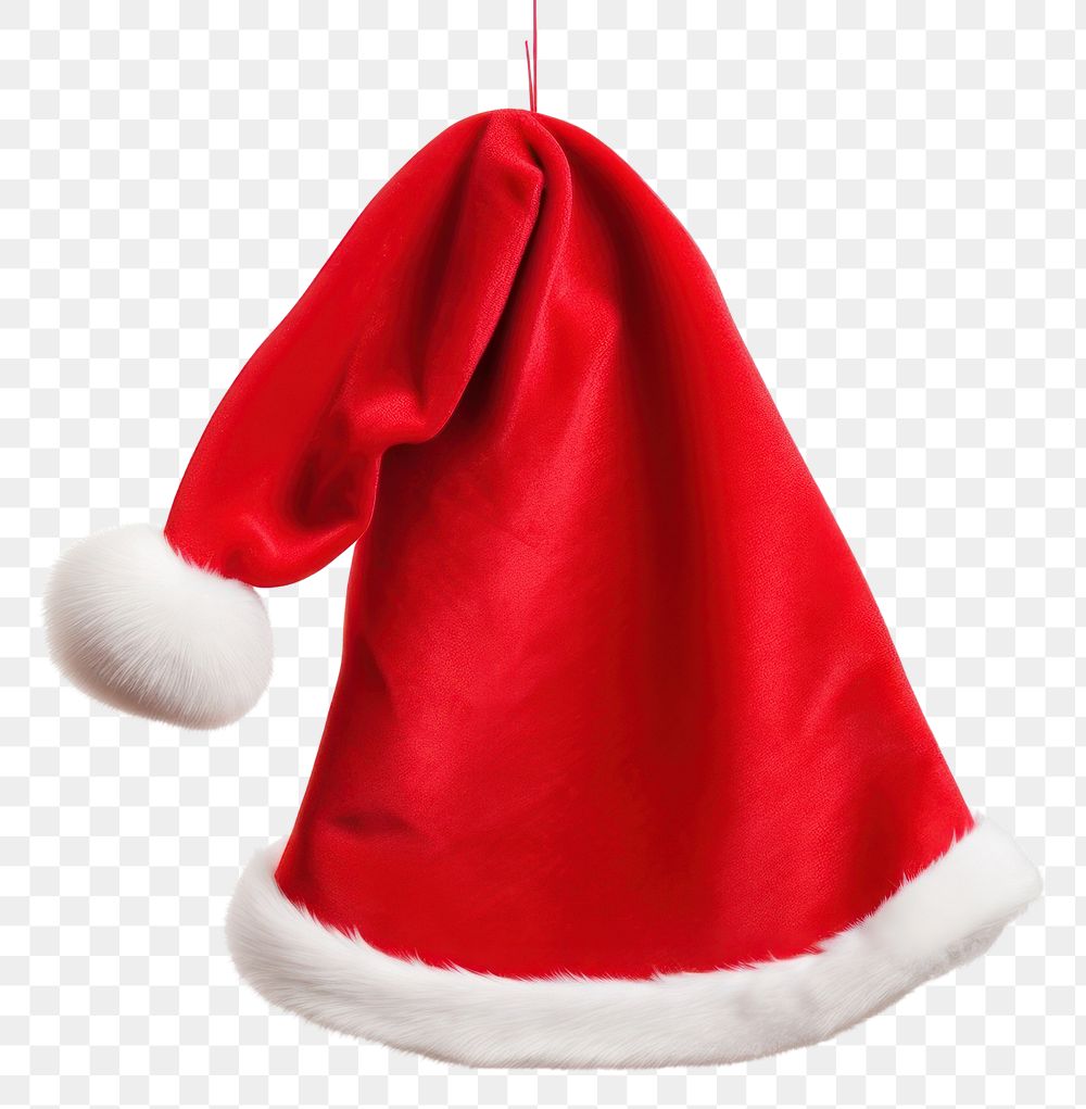 PNG Red santa claus hat hanging celebration decoration.
