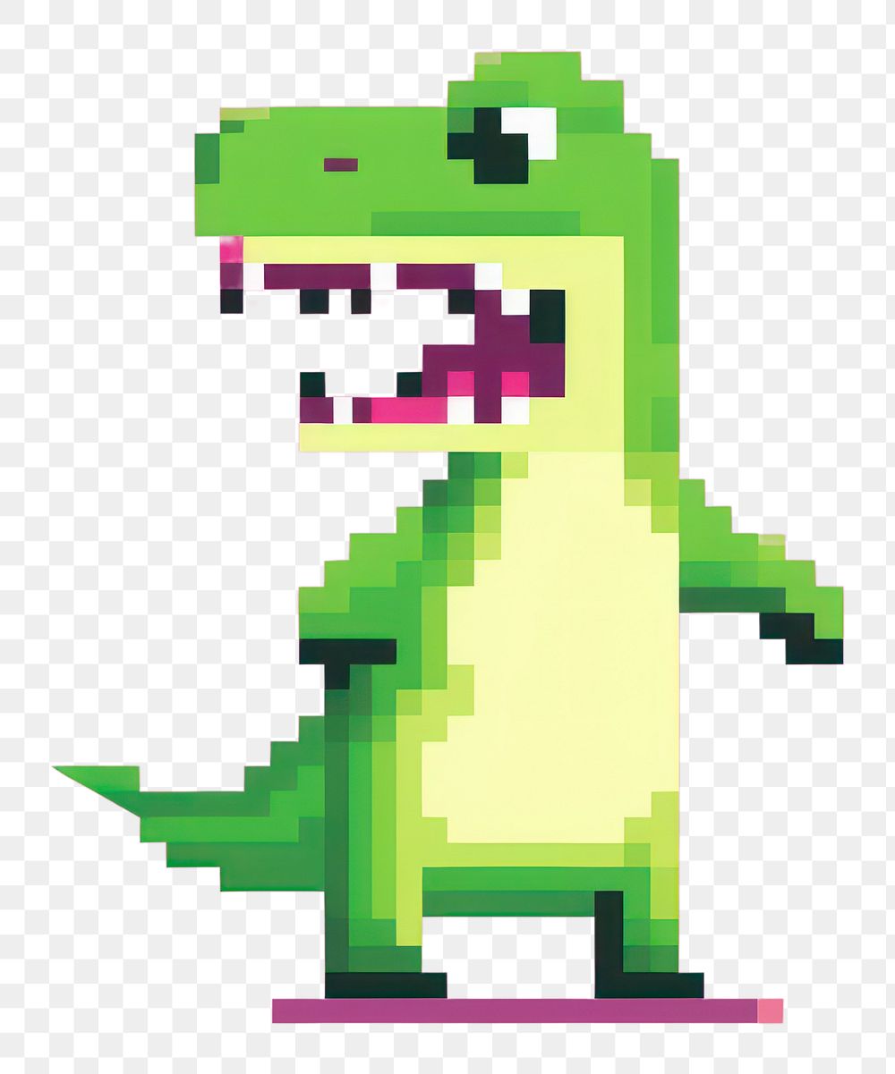 PNG Dinosaur representation creativity pixelated.