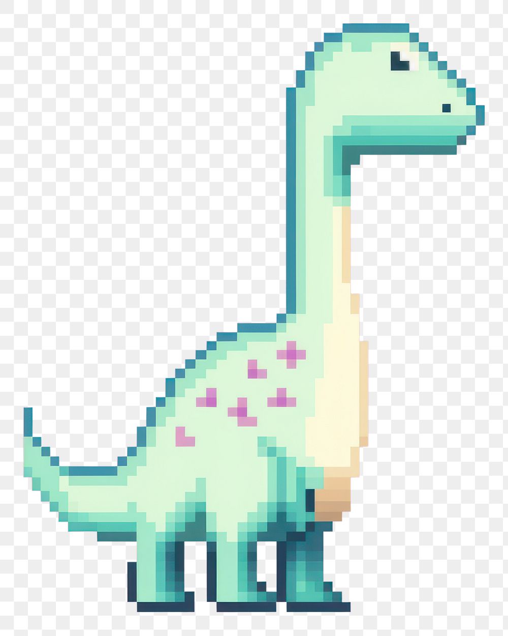 PNG Dinosaur animal representation pixelated.