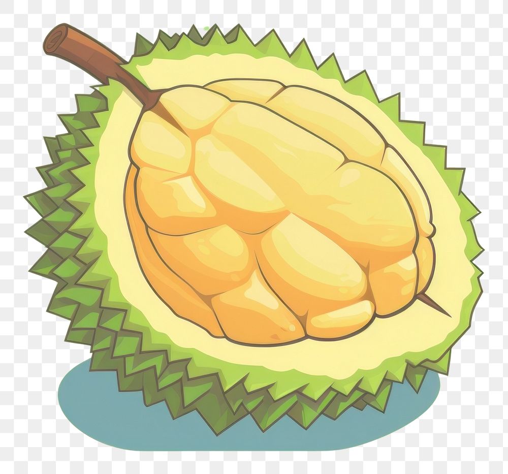 PNG  Durian icon flat fruit plant food.