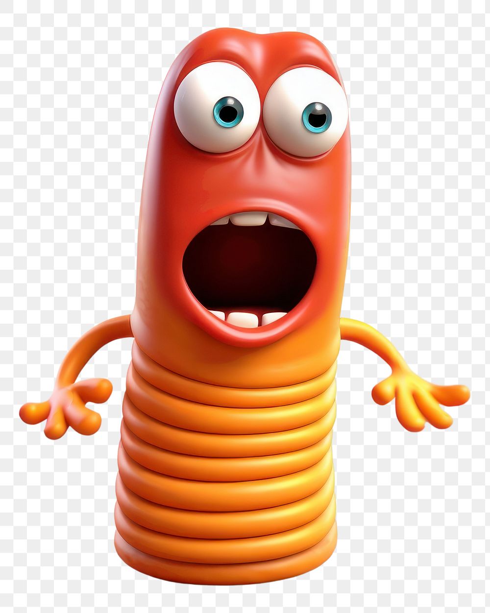 PNG Worm cartoon face white background. AI generated Image by rawpixel.