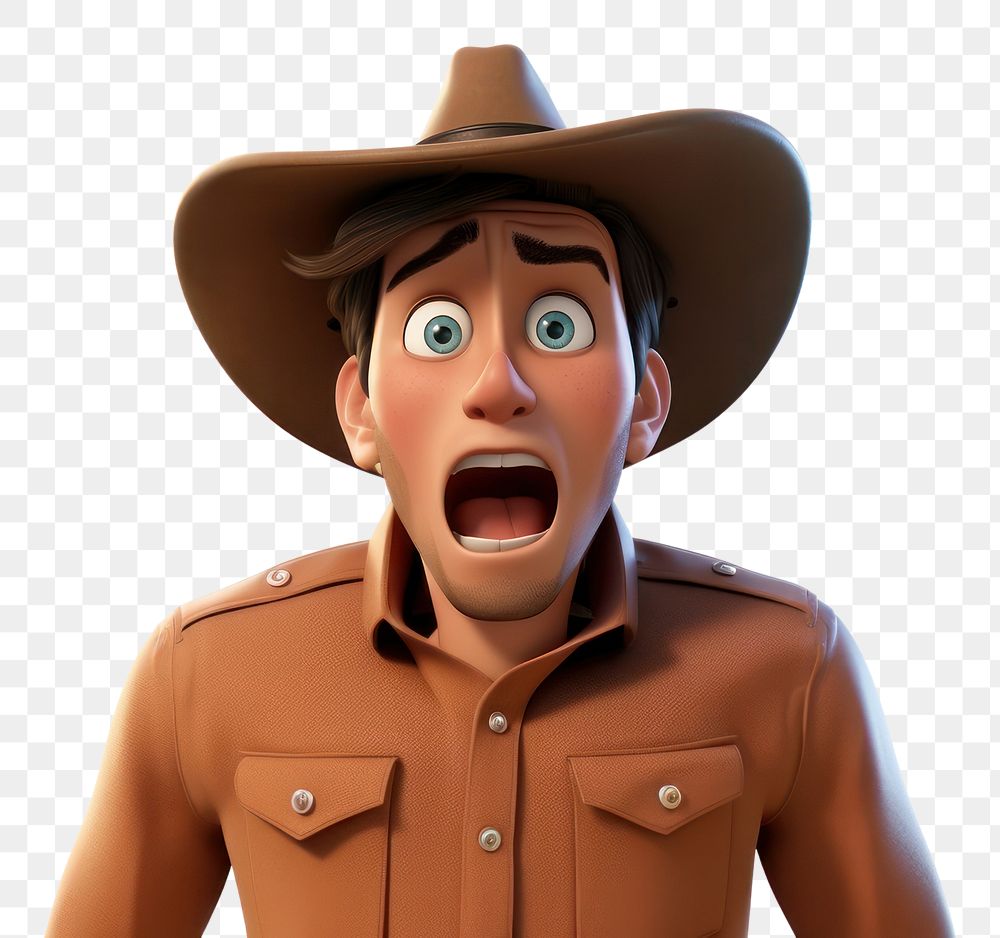 PNG Western european man surprised cartoon face. AI generated Image by rawpixel.