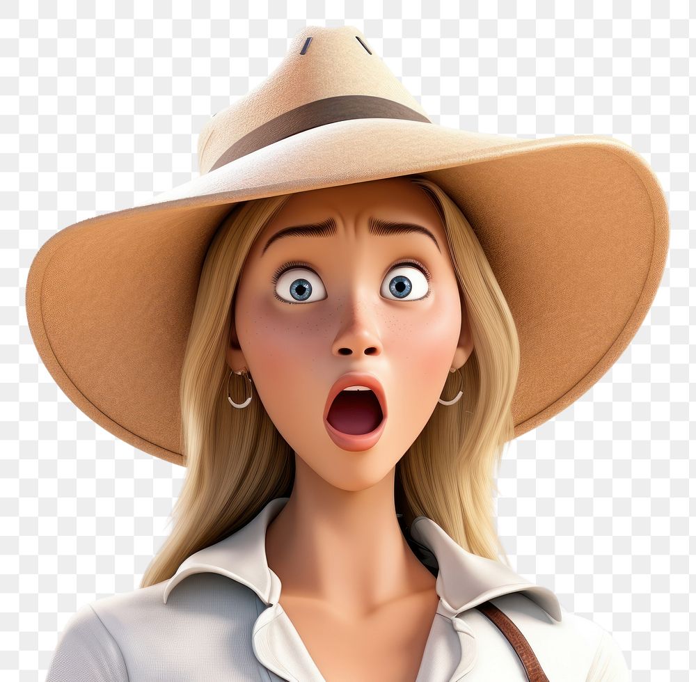 PNG Western european woman surprise cartoon adult. AI generated Image by rawpixel.