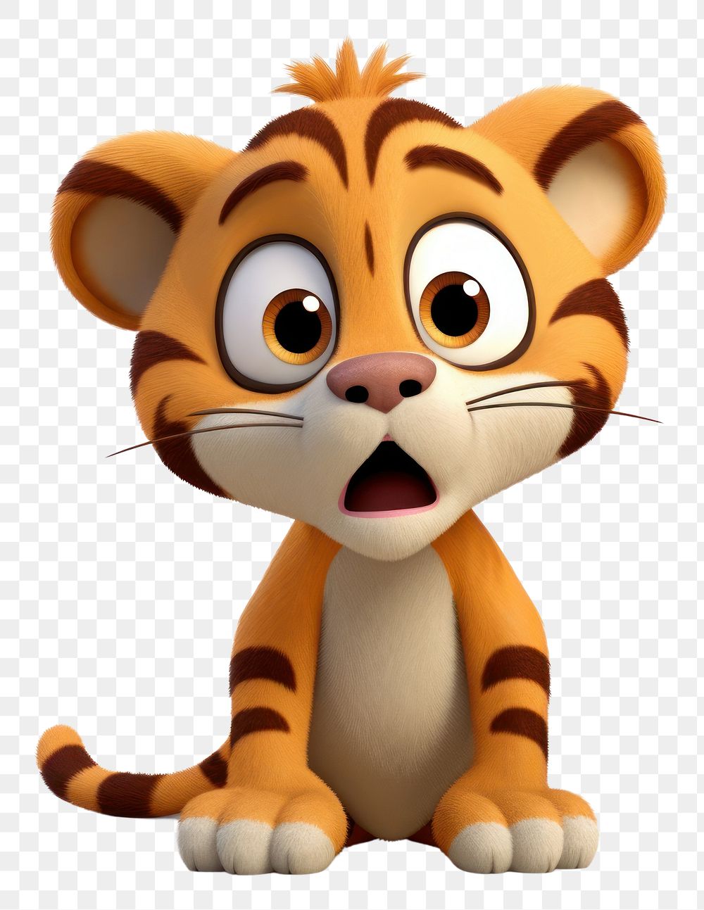 PNG Tiger cartoon toy representation. AI generated Image by rawpixel.