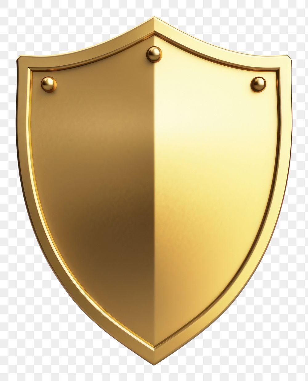 PNG Shield gold white background protection.