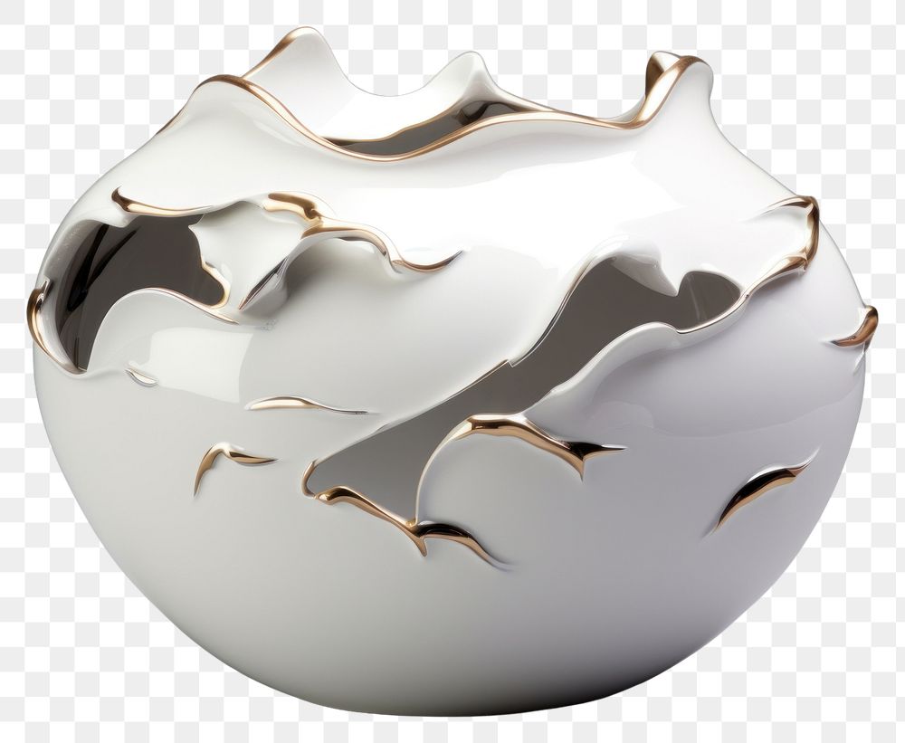PNG White enamel porcelain pottery vase. AI generated Image by rawpixel.