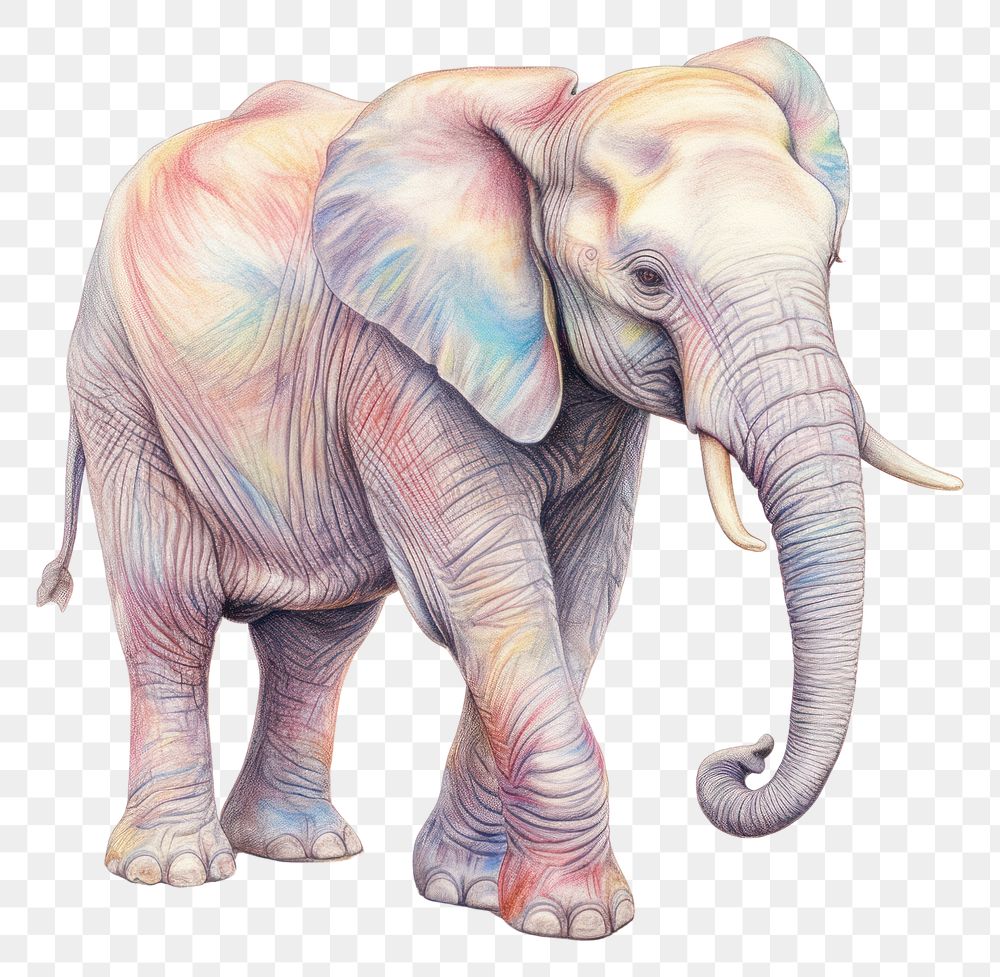 PNG Elephant wildlife drawing animal. AI generated Image by rawpixel.