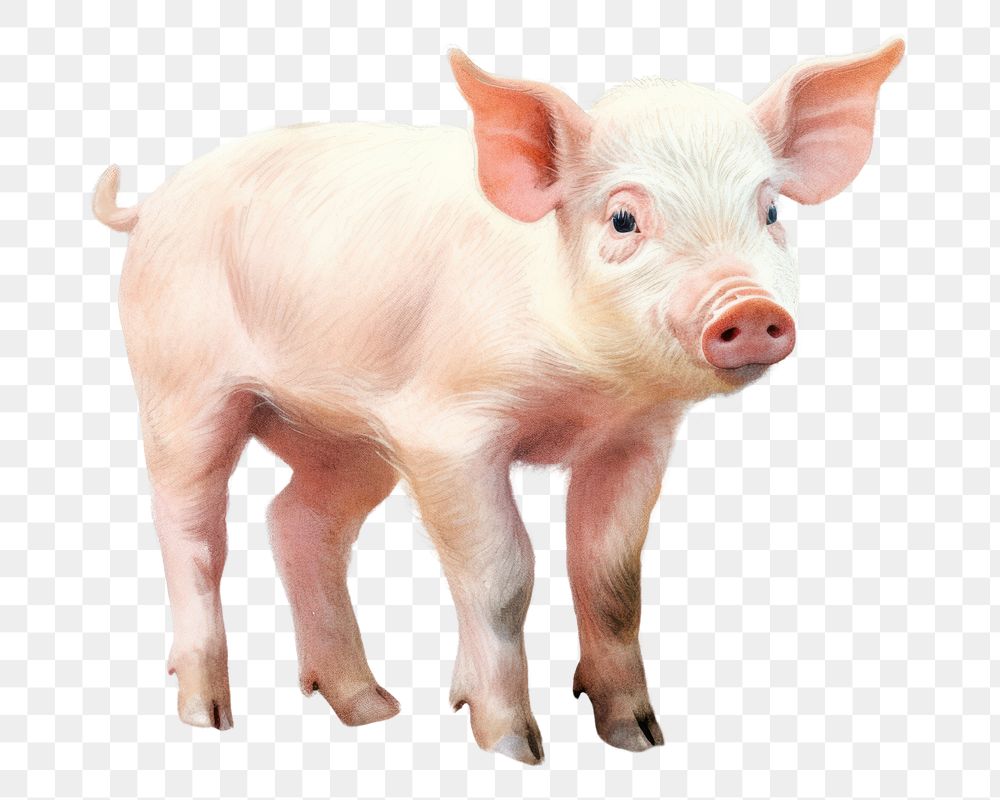 PNG Pig mammal animal sketch. AI generated Image by rawpixel.