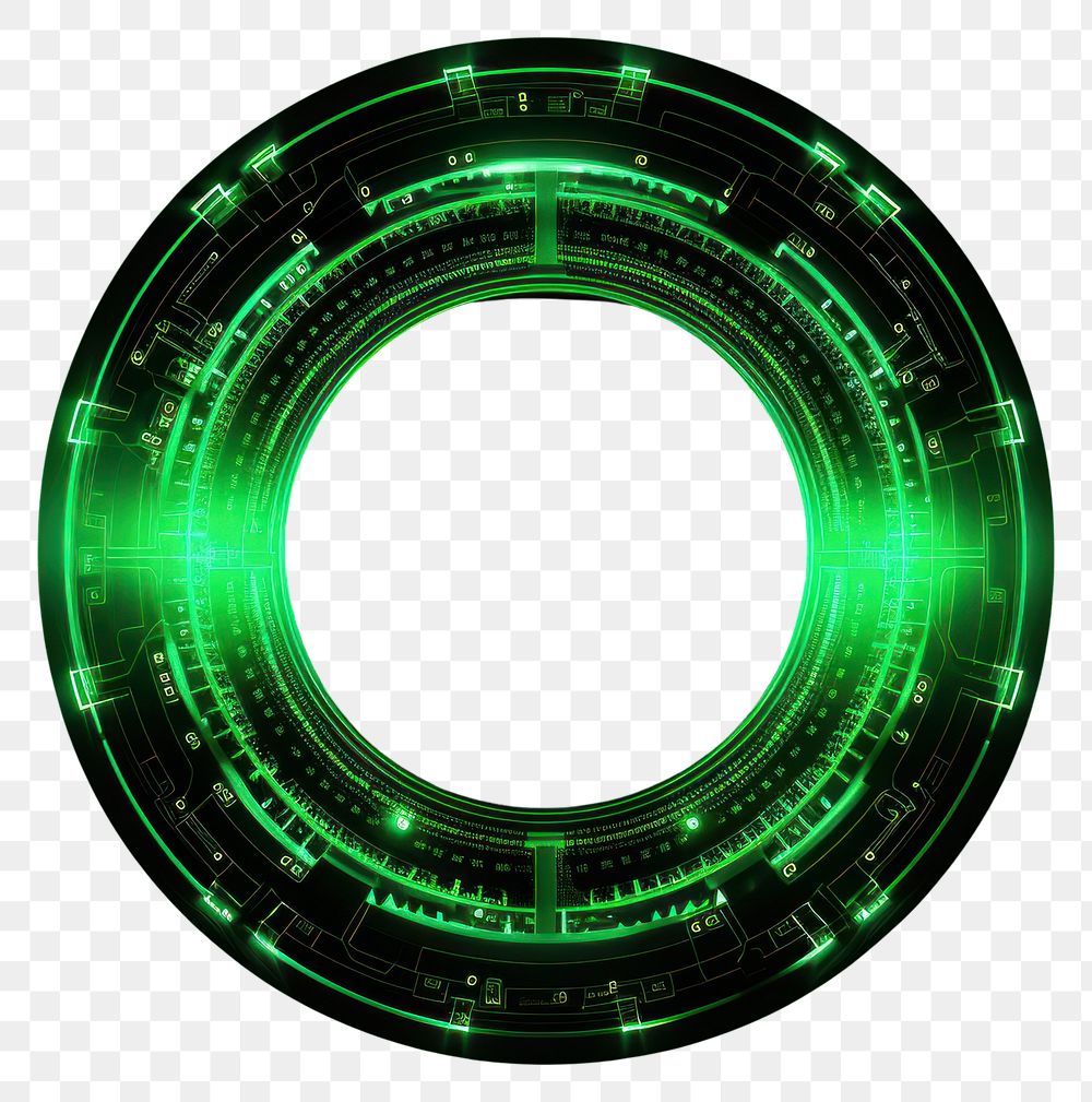 PNG Circle green light technology abstract.