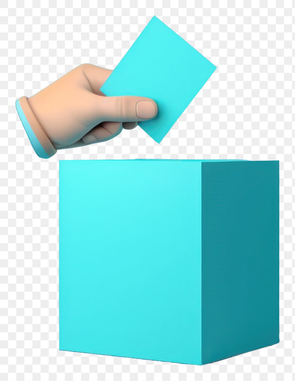 PNG Hand holding box vote gesturing letterbox origami.