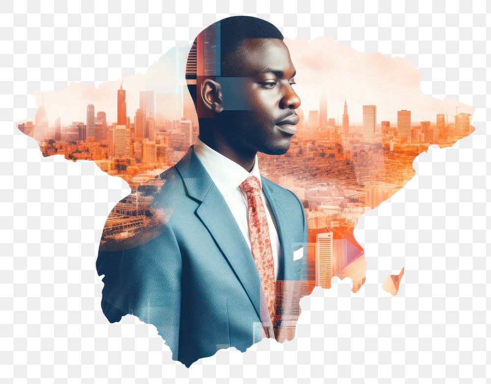 PNG Business man Africa city photography portrait. AI generated Image by rawpixel.