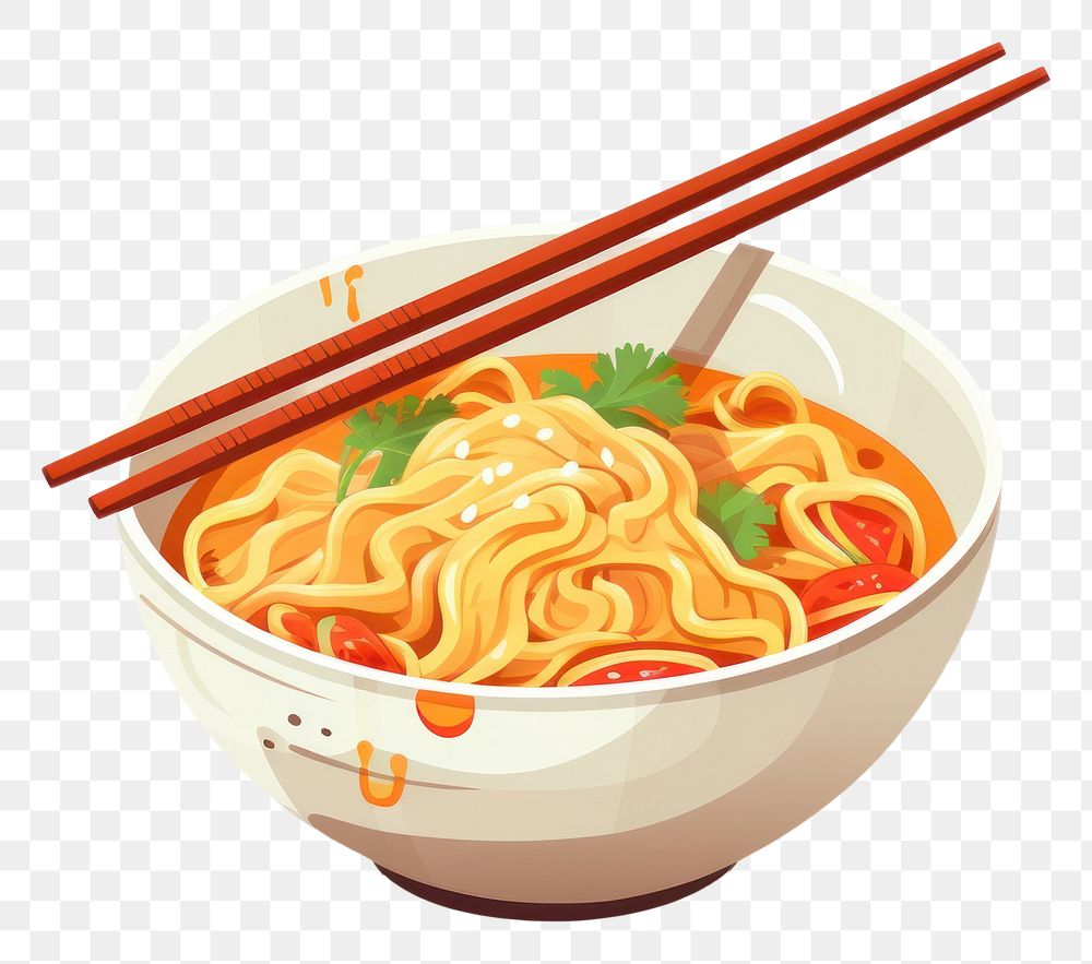 PNG Noodle chopsticks food soup.