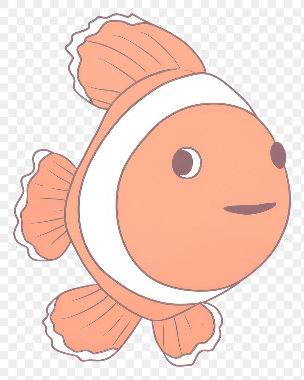 PNG Cute Clownfish cartoon animal underwater. AI generated Image by rawpixel.