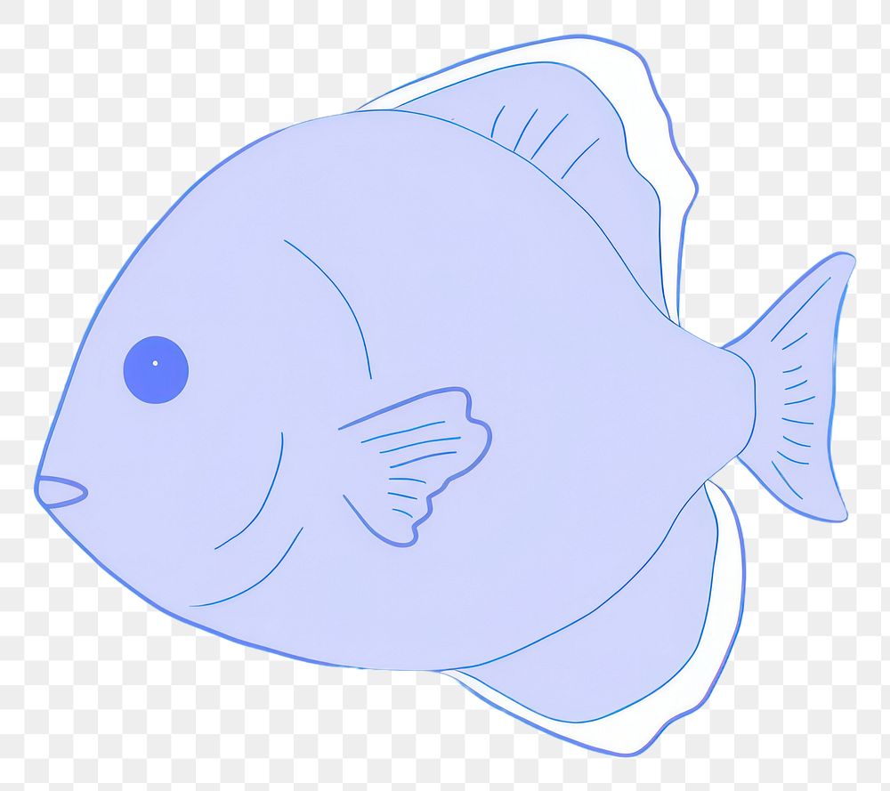 PNG Royal Blue Tang Fish fish swimming aquarium. AI generated Image by rawpixel.