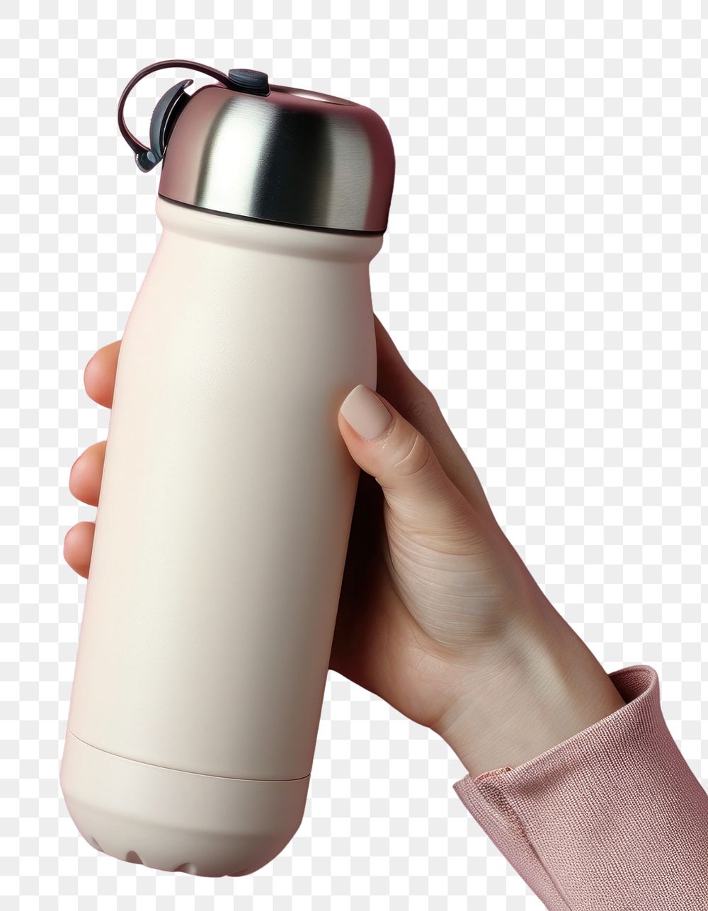 PNG Hand holding color bottle hand refreshment drinkware.