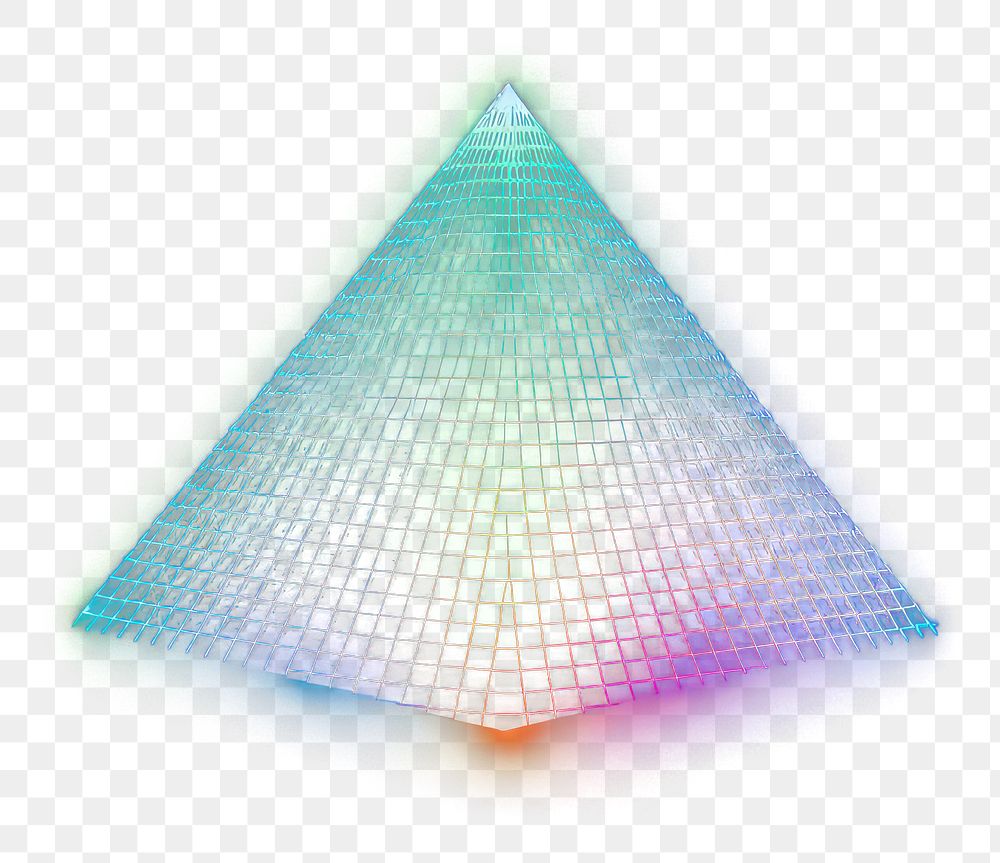 PNG Geometric shape technology abstract pyramid.