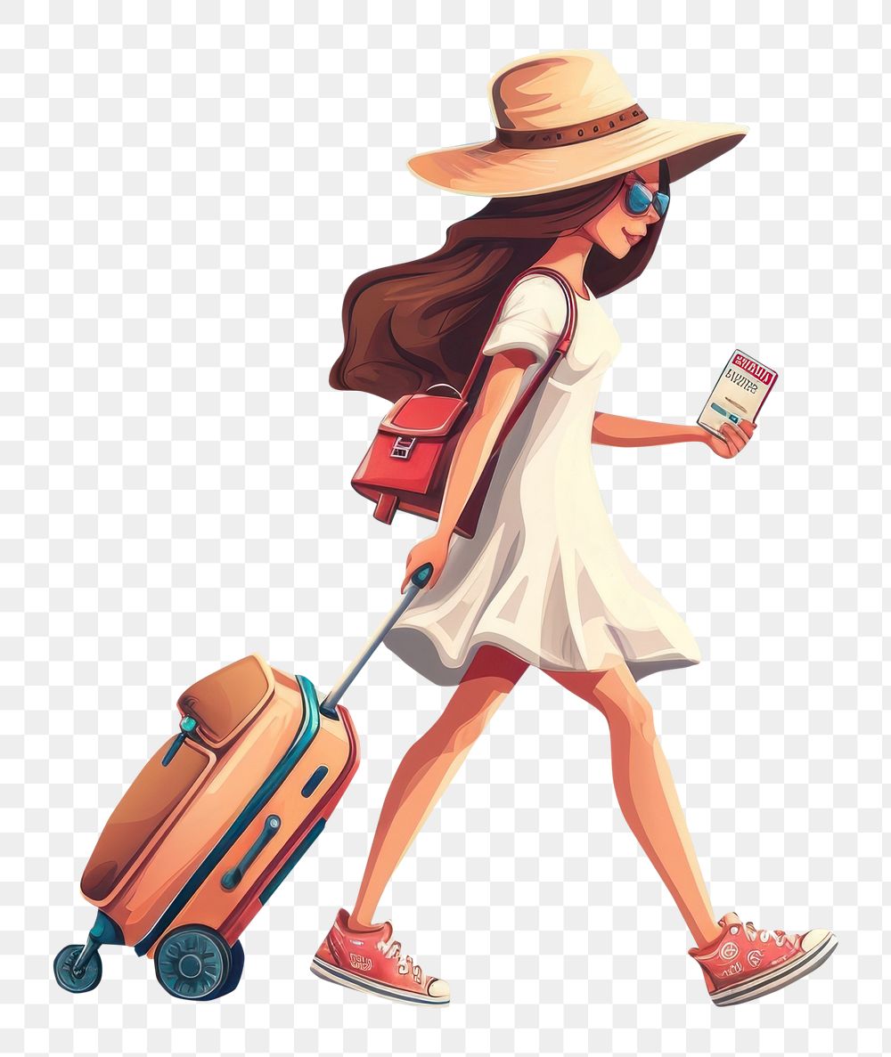PNG Suitcase walking luggage adult.