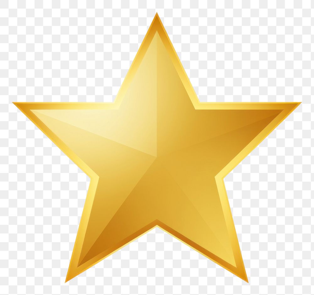 PNG Golden star symbol white background yellow.