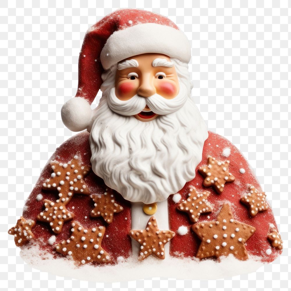 PNG Santa Claus christmas figurine snow. AI generated Image by rawpixel.