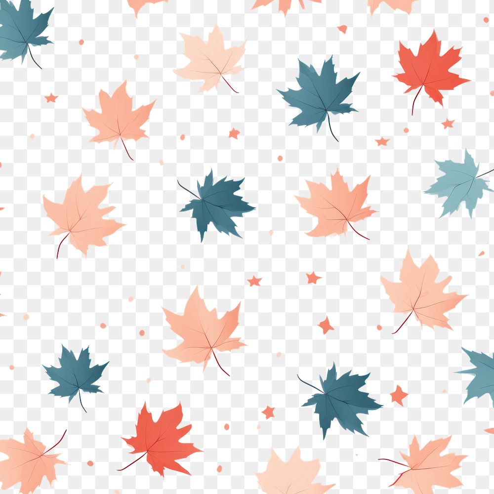 PNG  Maple leaves backgrounds pattern autumn. AI generated Image by rawpixel.